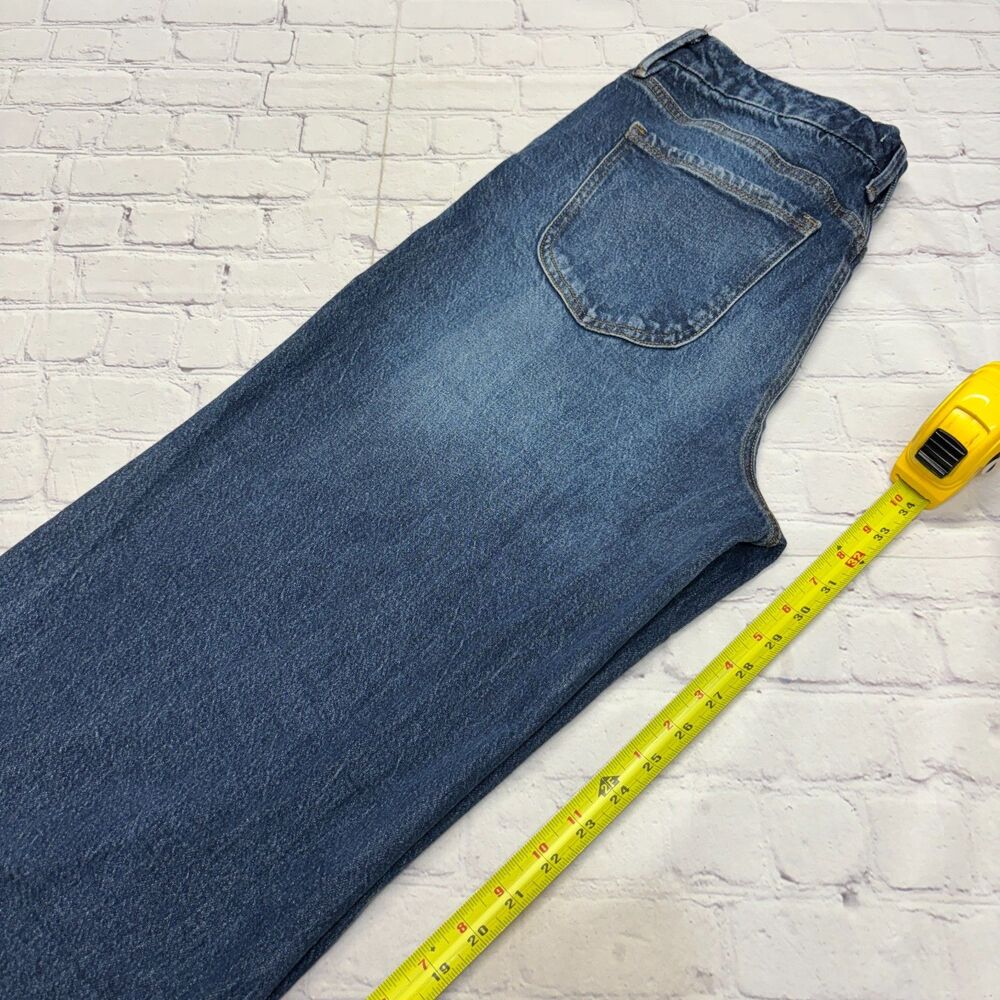 Good American Good Petite Palazzo Wide Leg Jeans Size 14/32 Denim C131 -15 - Picture 8 of 16